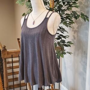NEW Charcoal Gray  Sleeveless Top